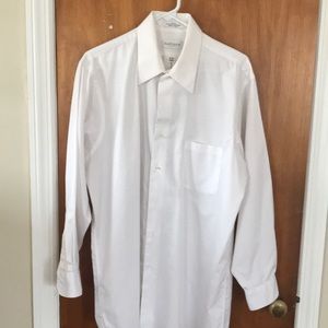 Men’s white textured button down